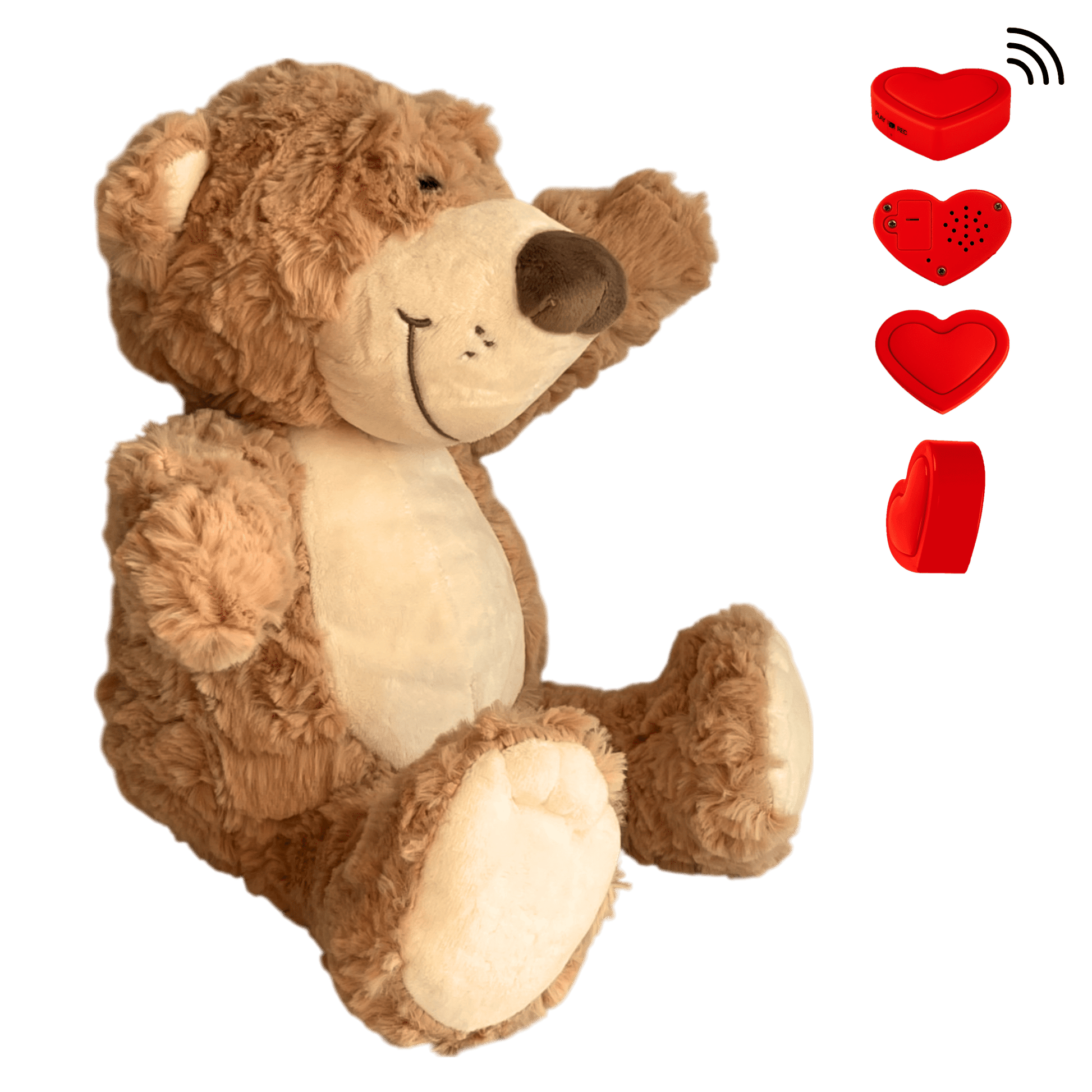 KnuffelBeer bruin met voice recorder - The Hugify