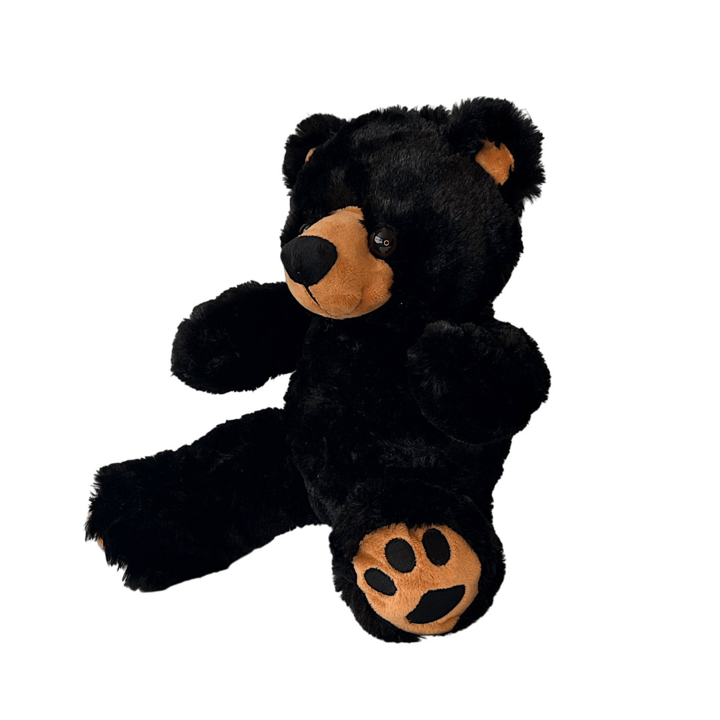 Dark cuddly bear with recorded message