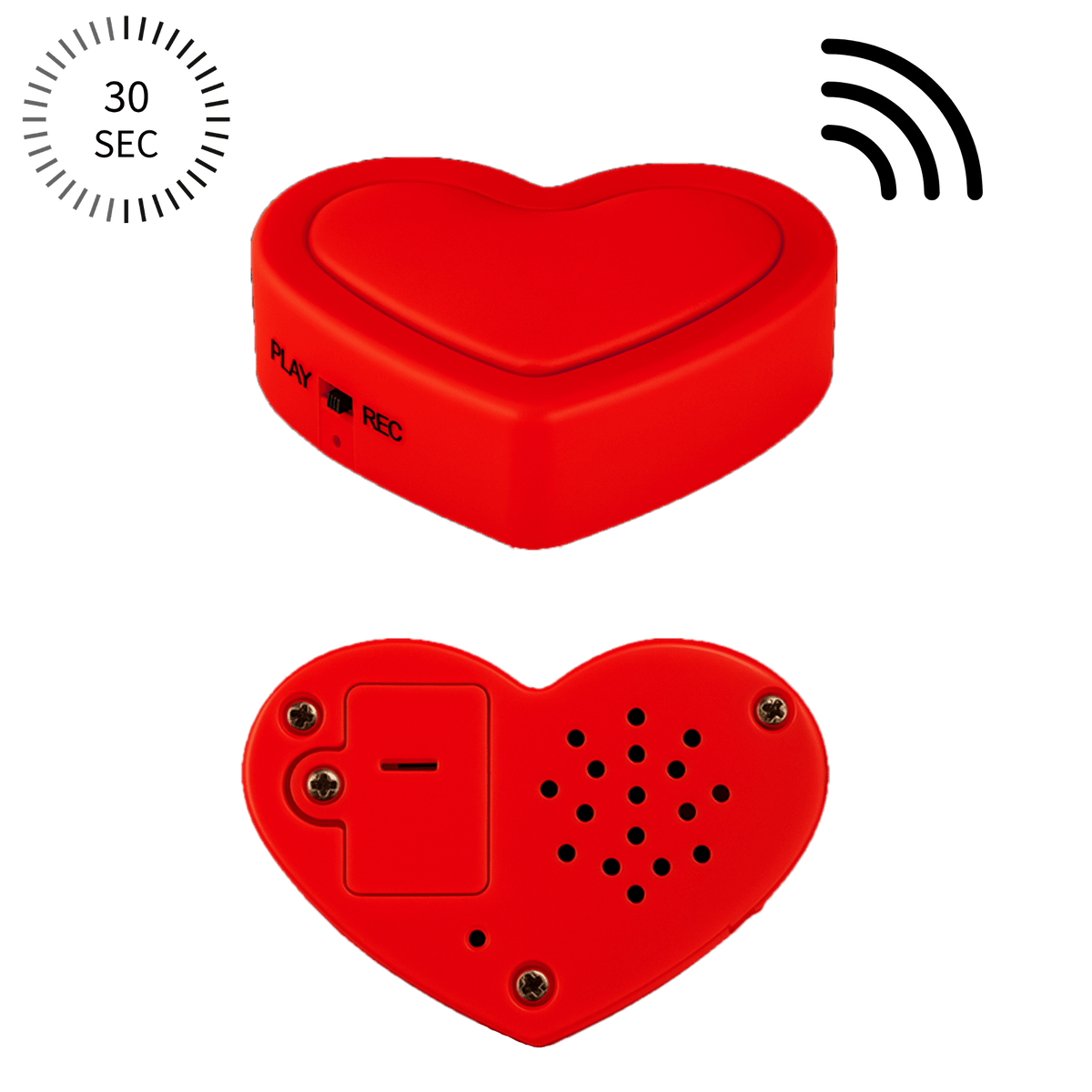 Hartvormige voicerecorder voor roze gepersonaliseerde knuffel | The Hugify