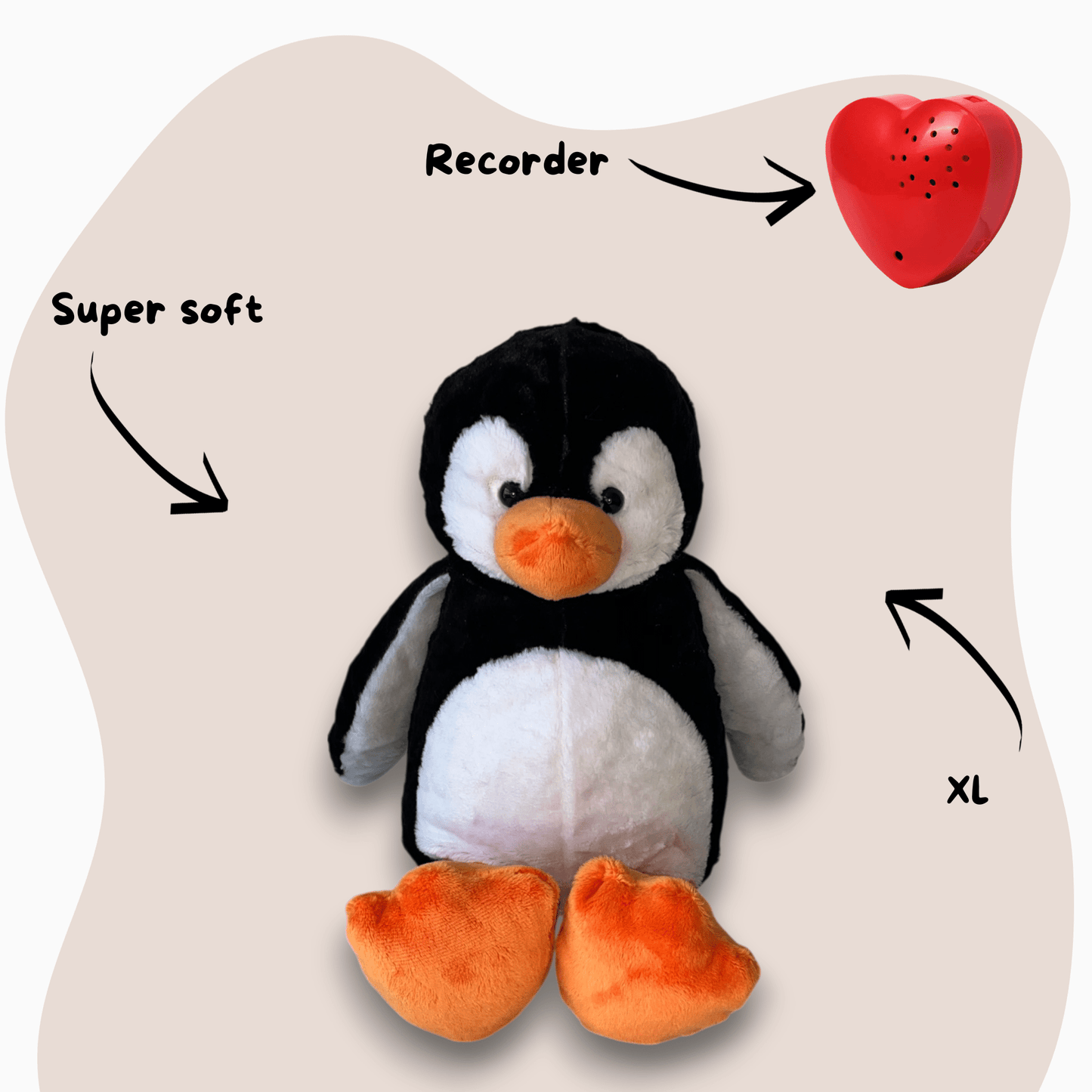 Cuddle Penguin send your message with a recorded message