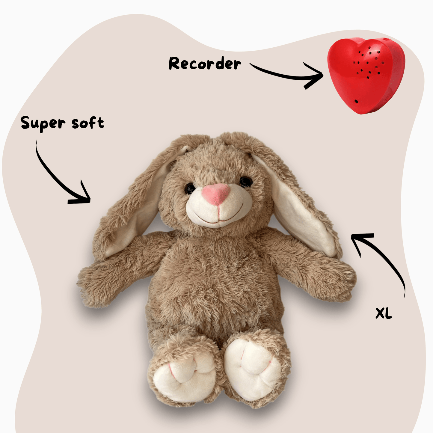 Cuddly Rabbit with recorded message