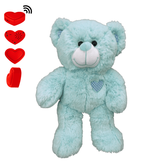Knuffelbeer Love Blauw - Met voicerecorder