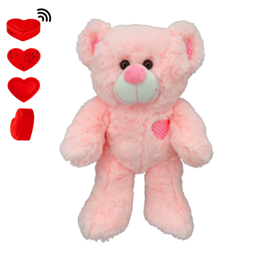 Knuffelbeer Love Roze - Met voicerecorder