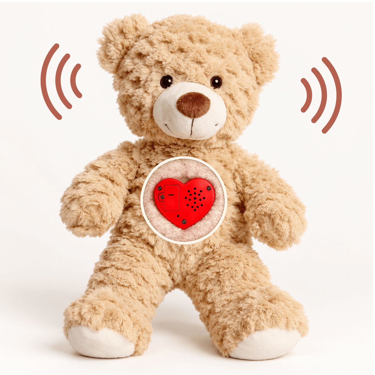 Brown Teddy Bear with Voice Recording – Personalised Stuffed Animal