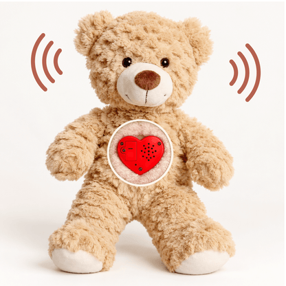 Brown Teddy Bear with Voice Recording – Personalised Stuffed Animal