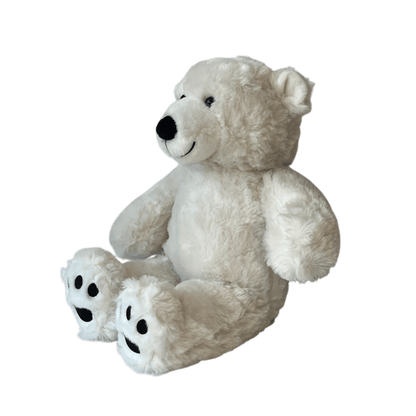 White cuddly bear with voice recording