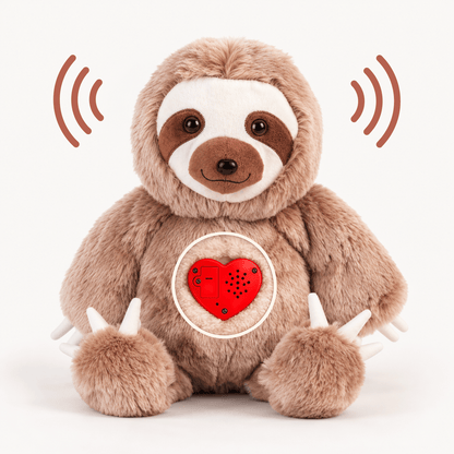 Plush Sloth with Voice Recording – Personalised Stuffed Animal
